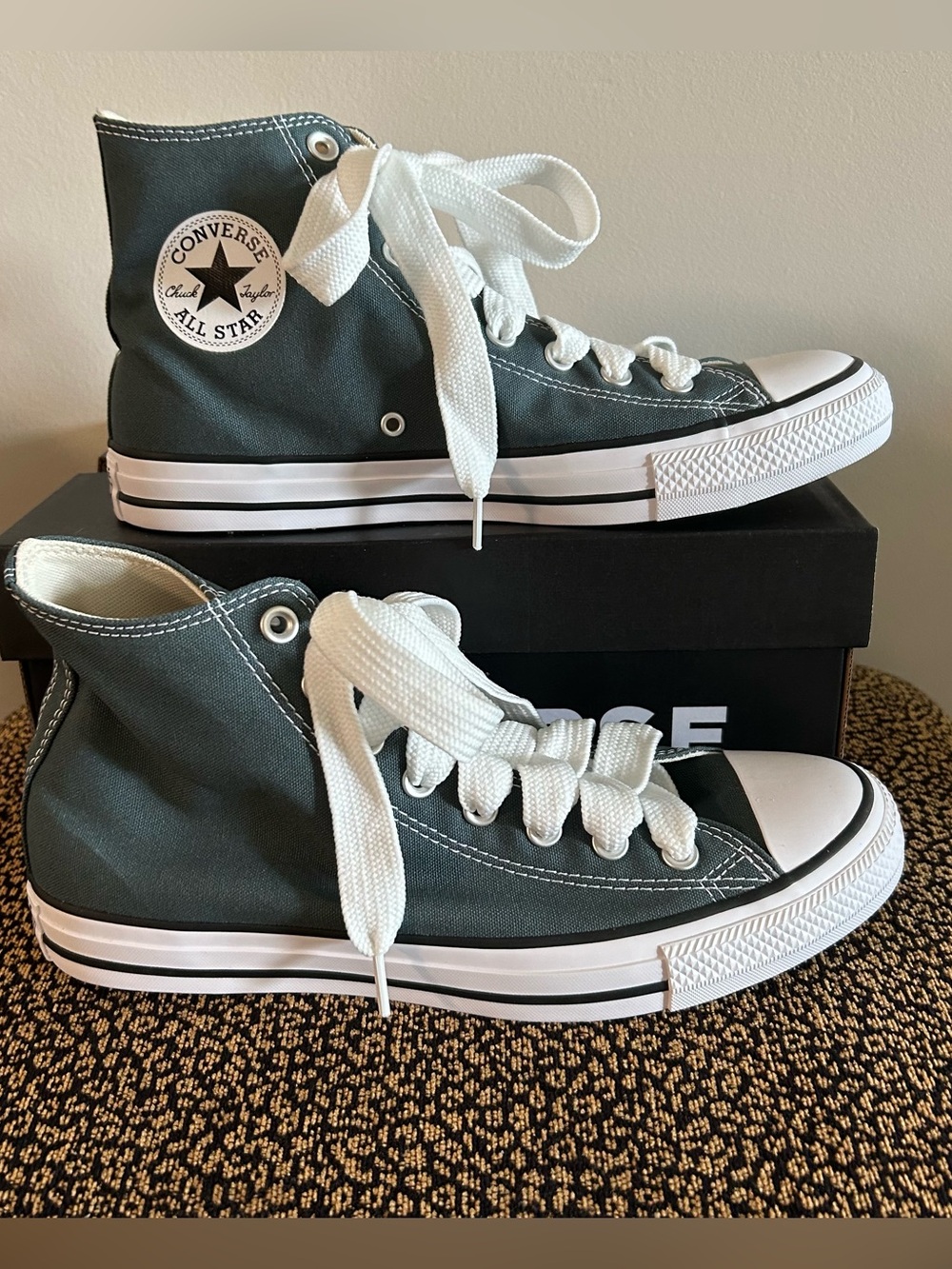 NEW Converse AS High Top Sneakers Dark Green w Bonus Chunky Laces Unisex Sizing